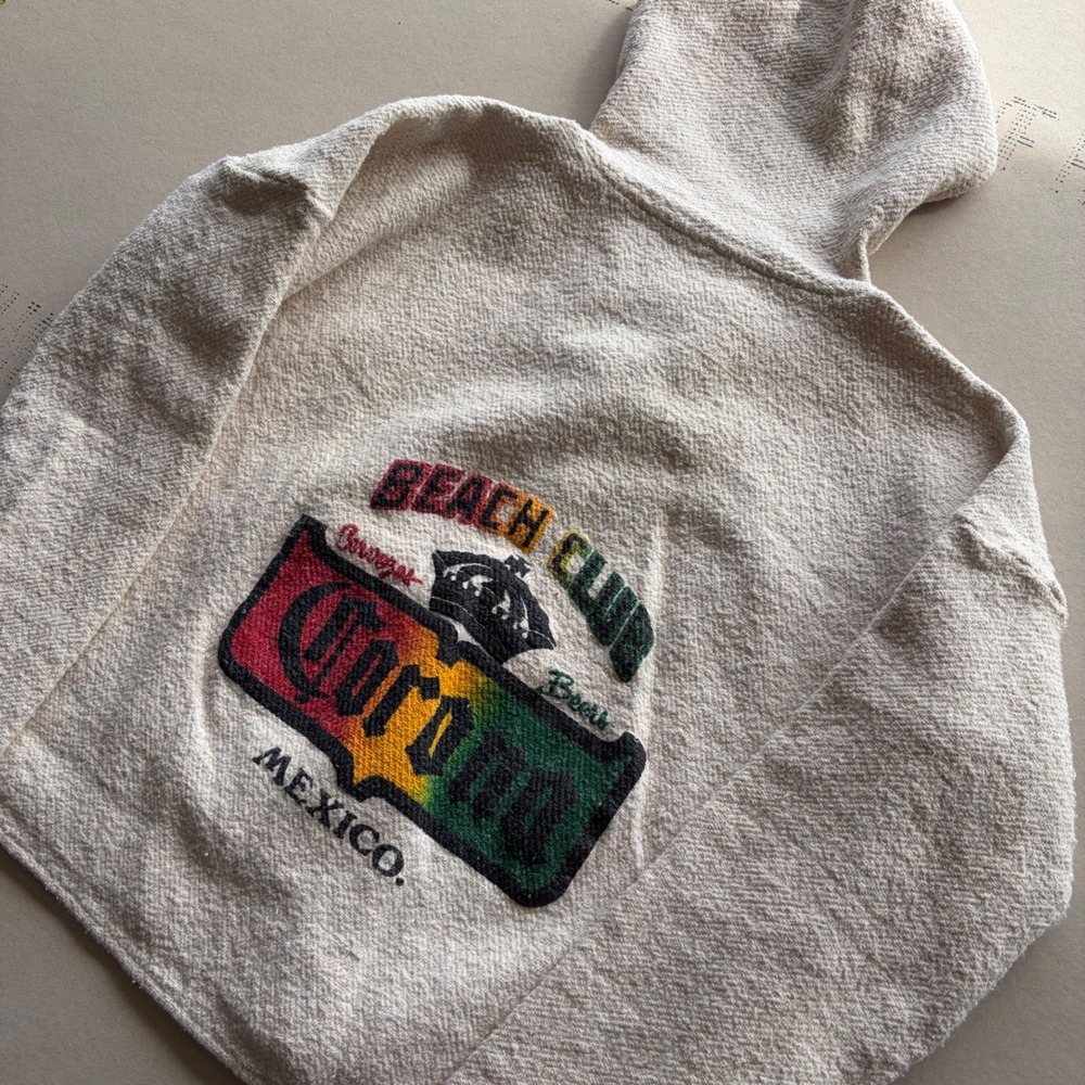 Vintage 90s Corona Beach Club Mexico Baja Hoodie Sweater